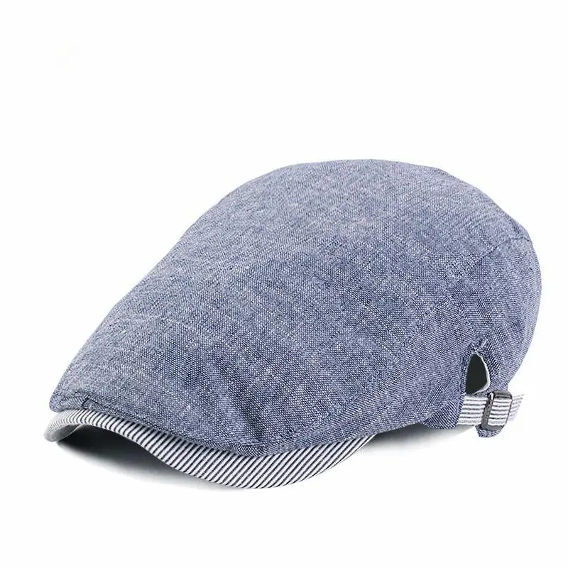Spring/Summer Breathable Lightweight Double Button Adjustable Beret peaked cap Painter Hat