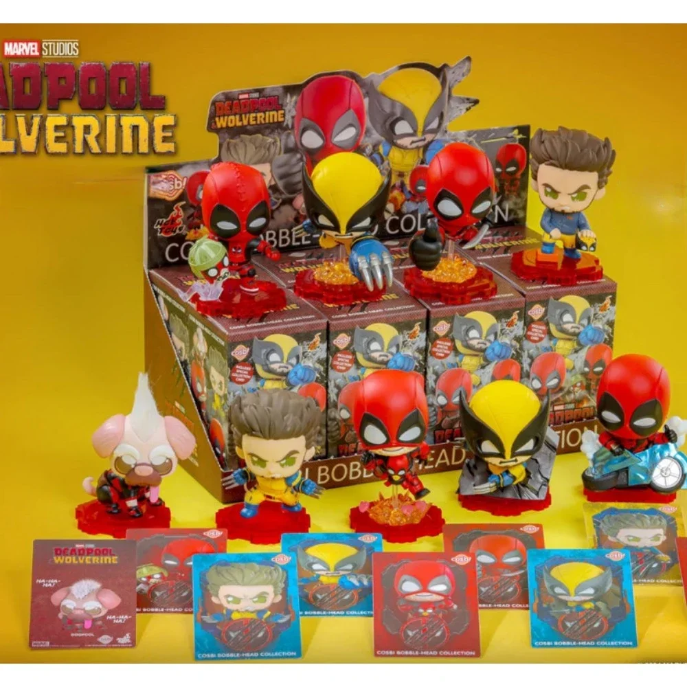 Deadpool&Wolverine Blind Box Marvel ของแท้ภาพยนตร์อุปกรณ์ต่อพ่วงตุ๊กตาน่ารักเครื่องประดับประกอบด้วยรุ่นที่ซ่อนอยู่ทุกชนิด Morphology