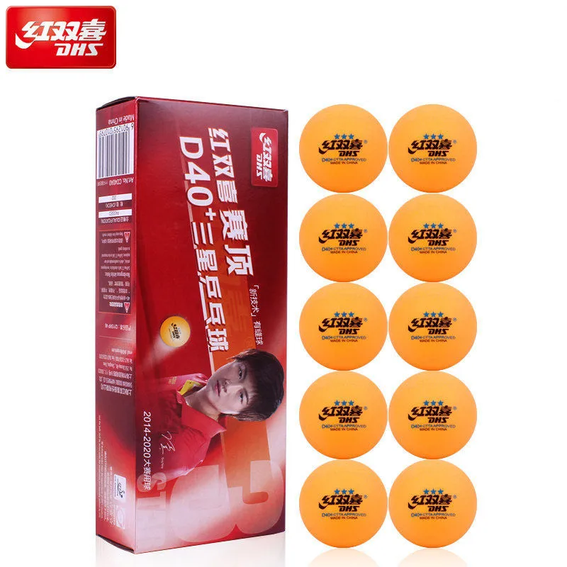 10 pcs/box DHS D40+ Table Tennis Balls ITTF Approved 3 Star ABS Plastic Ping Pong Balls for Official Games