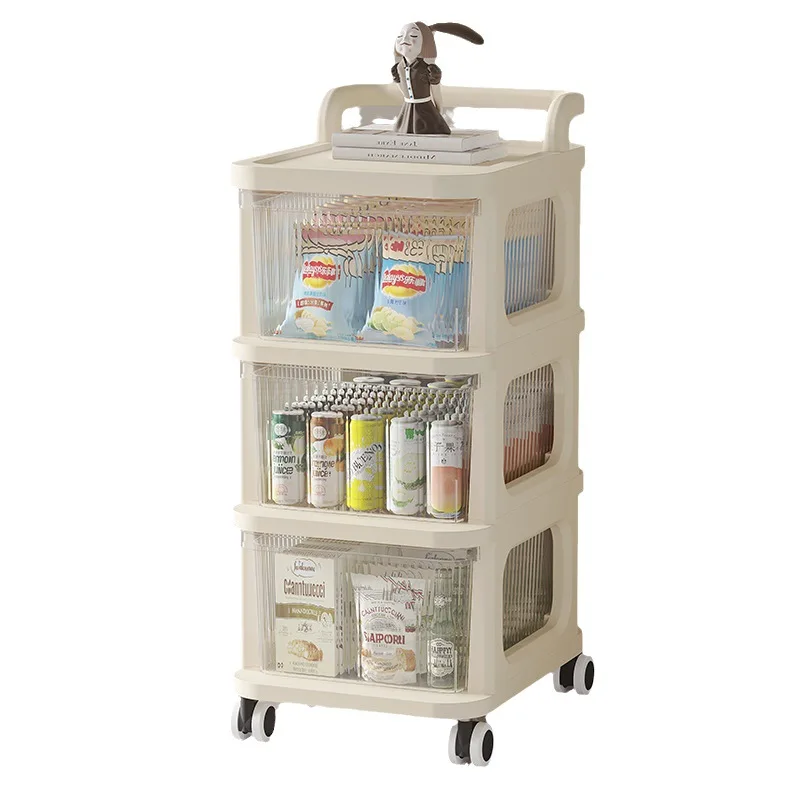 

Trolley Rack Kitchen Floor Bedroom Multi-layer Snack Bathroom Storage Rack Mobile Storage
