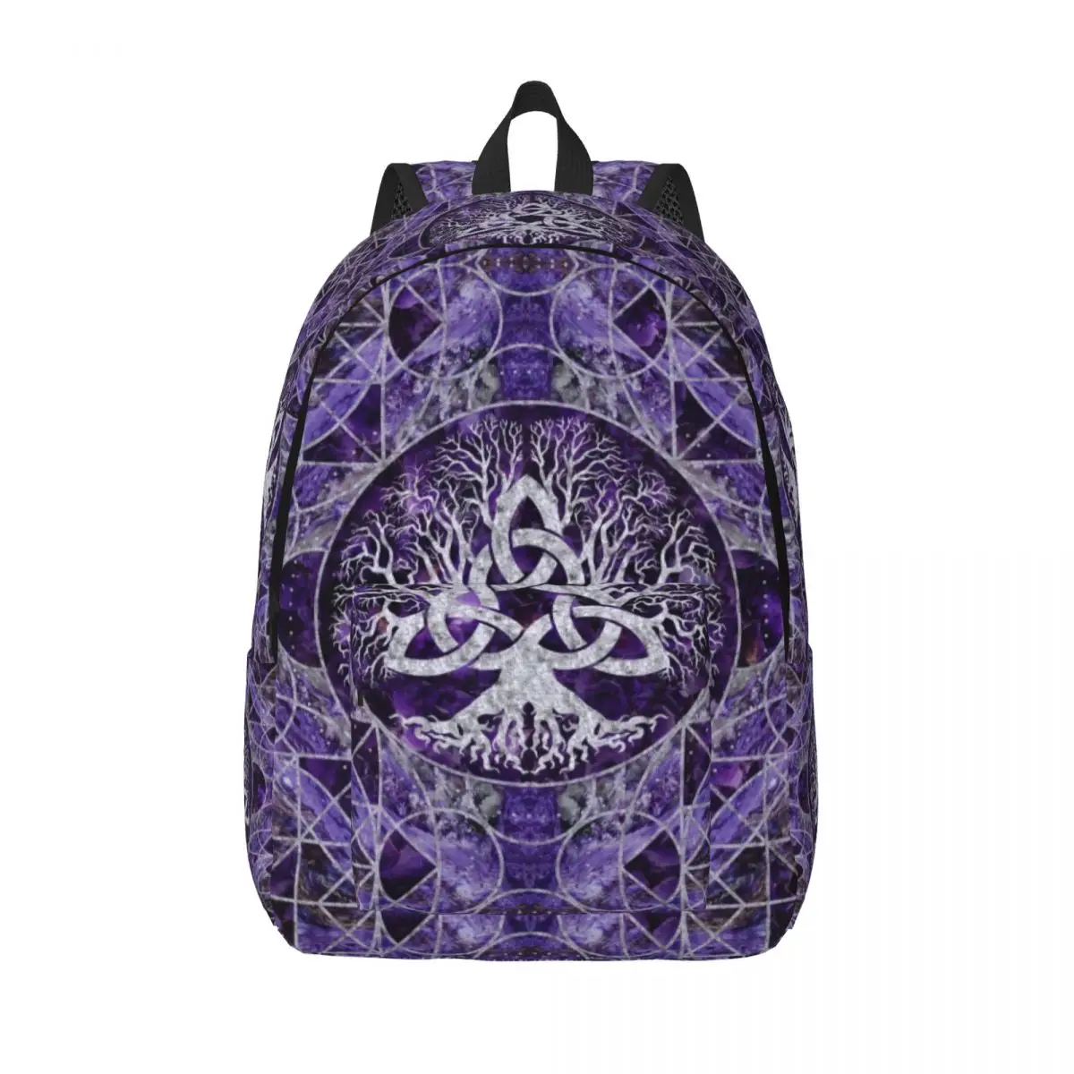 Tree Of Life With Triquetra Canvas Backpacks for Girls Boys Viking Norse Yggdrasil School College Travel Bags Bookbag