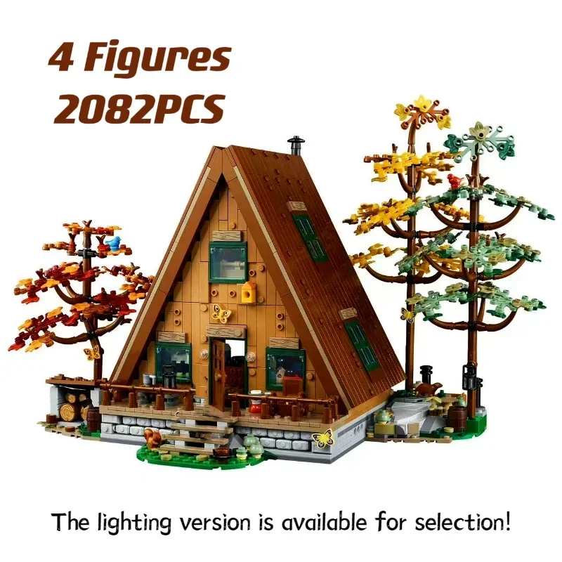 

IN stock Ten year modular structure A-frame cab, street view, MOC bricks, children's and adult gifts, 2082 pieces, 21338