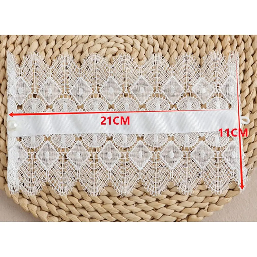 Picture 7: Elegant Polyester Detachable Lace Sleeves Lace White Floral Embroidery Cuffs Fake Arm Sleeves Women