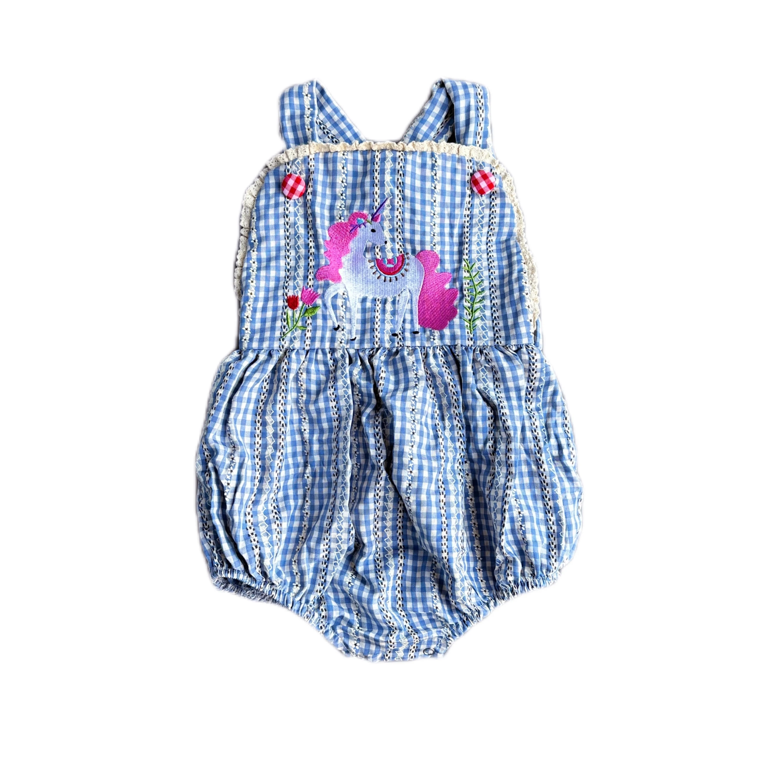 Kids romper for Girls Short Sleeve Unicorn Girls Sequins Costume Princess design Kids Daily embroidery girl sweat romper