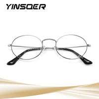 Mens Womens Retro Metal Round Frame Rim Reading Glasses Ladies Blue Light Glasses Reading Glasses Prescription Customized