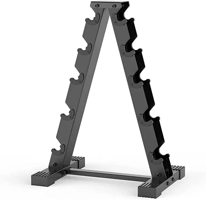 Iron Dumbbell Rack Stand Weight Rack for Dumbbells Compact A-Frame Home Gym Space Saver Strong & Stable (480/800 LBS Capacity)
