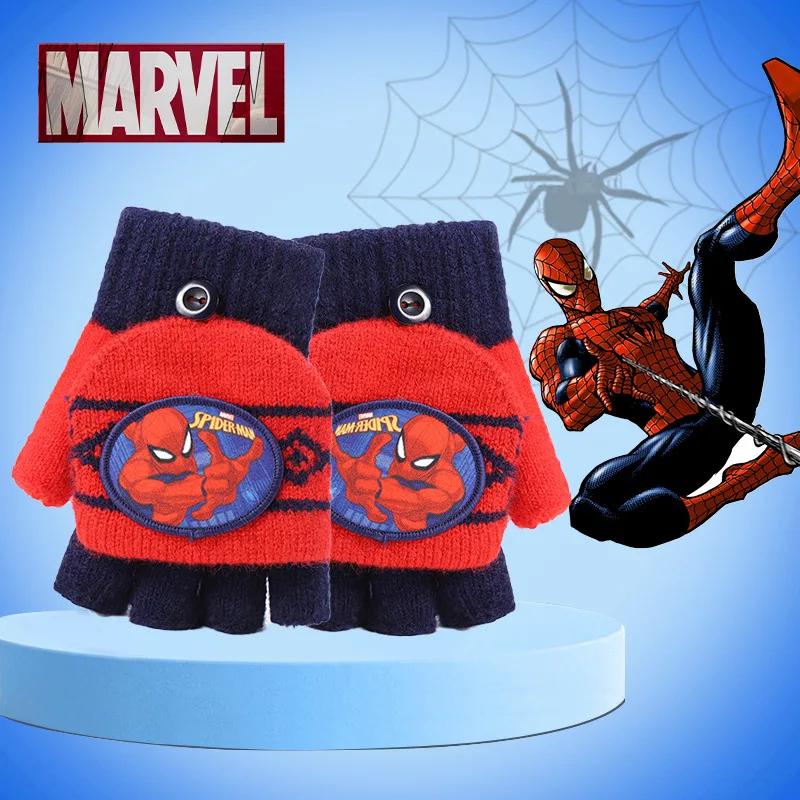 1-2PSC Marvel warme Kinderhandschuhe Spider-Man-Handschuhe Captain America Kinder Winter warme winddichte Handschuhe