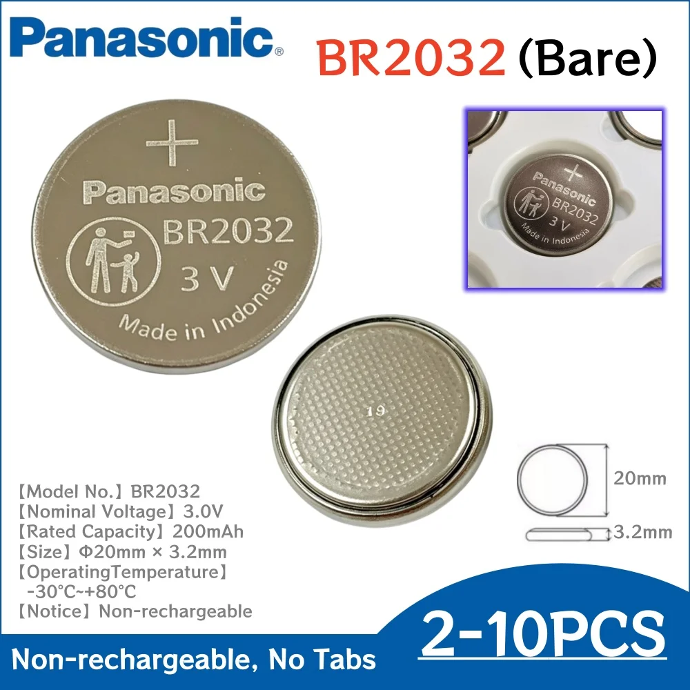 2-10Pcs Panasonic BR2032 3V button battery for Mercedes Benz Hyundai Audi car key remote control electronic weight scale motherb