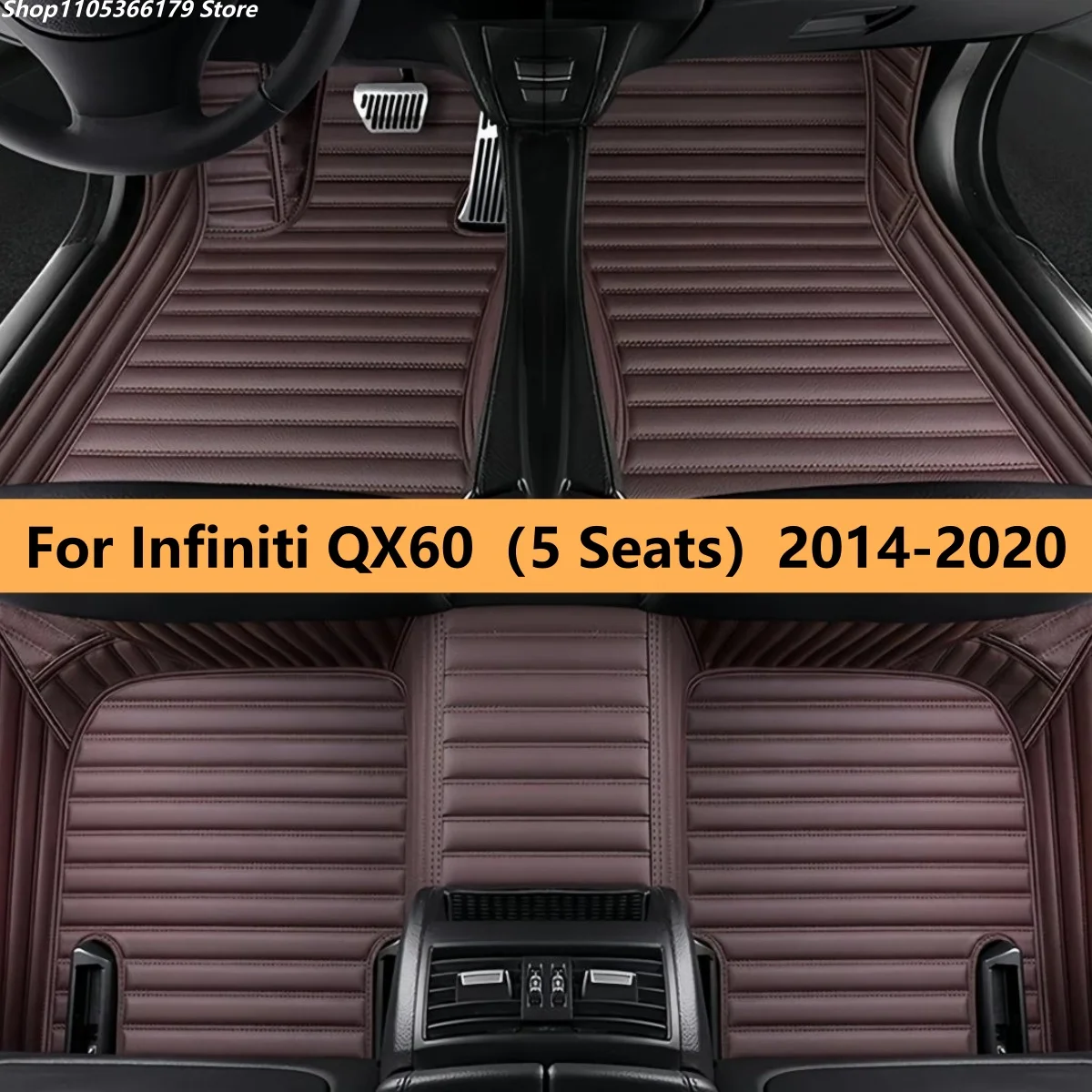 

Автомобильные коврики для Infiniti QX60 (5 мест) 2014-2020 годов выпуска, кожаные, полный комплект, коврики для ног, ковровые покрытия.
