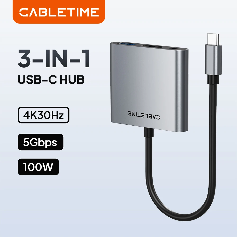 CABLETIME Switch Dock HDMI TV HUB for Nintendo Switch 4K USB-C VGA HUB for Macbook Pro Matebook X Huawei Mate 30 Nintendo C037