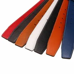 Luxury Men Durable Trouser Jeans Belt Decor Replace Strap Waistband Leather Belt Strap Genuine Leather No Buckle Belt