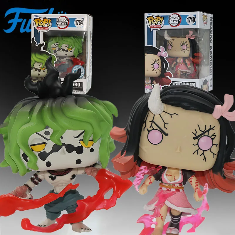 Figuras de acción originales de FUNKO POP Demon Slayer: Kimetsu No Yaiba, juguetes para niños, regalo de Navidad, adornos de modelos coleccionables