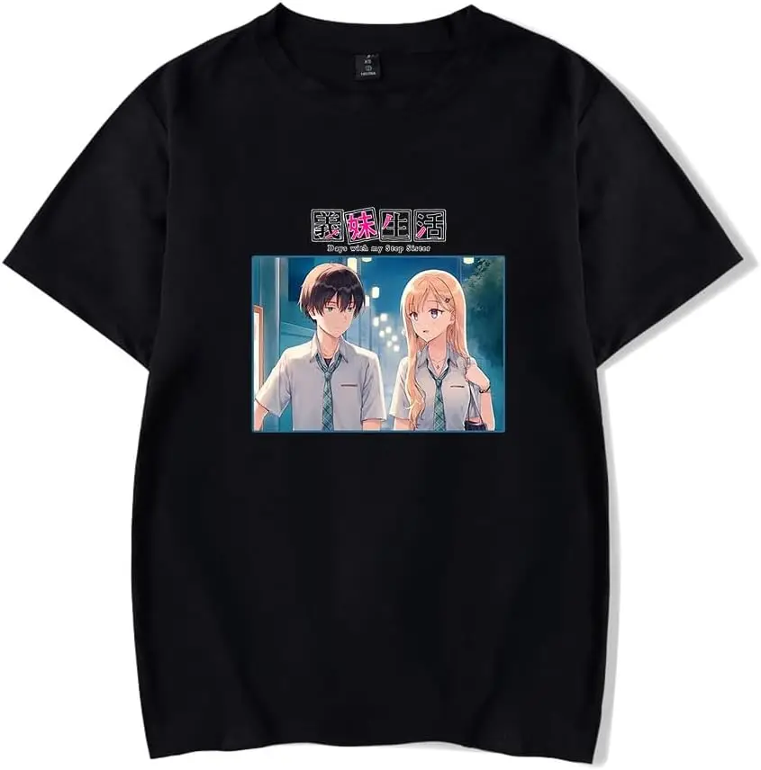 Days with My Stepsister T-Shirt Anime Merch Casual Short Sleeved T Shirt Unisex Tee