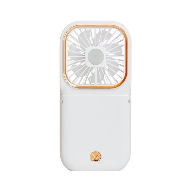 

B83B-Mini Handheld Fan Folding USB Electric Fan With Phone Bracket Function 3000Mah Power Bank Hanging Neck Fan Home Appliance W