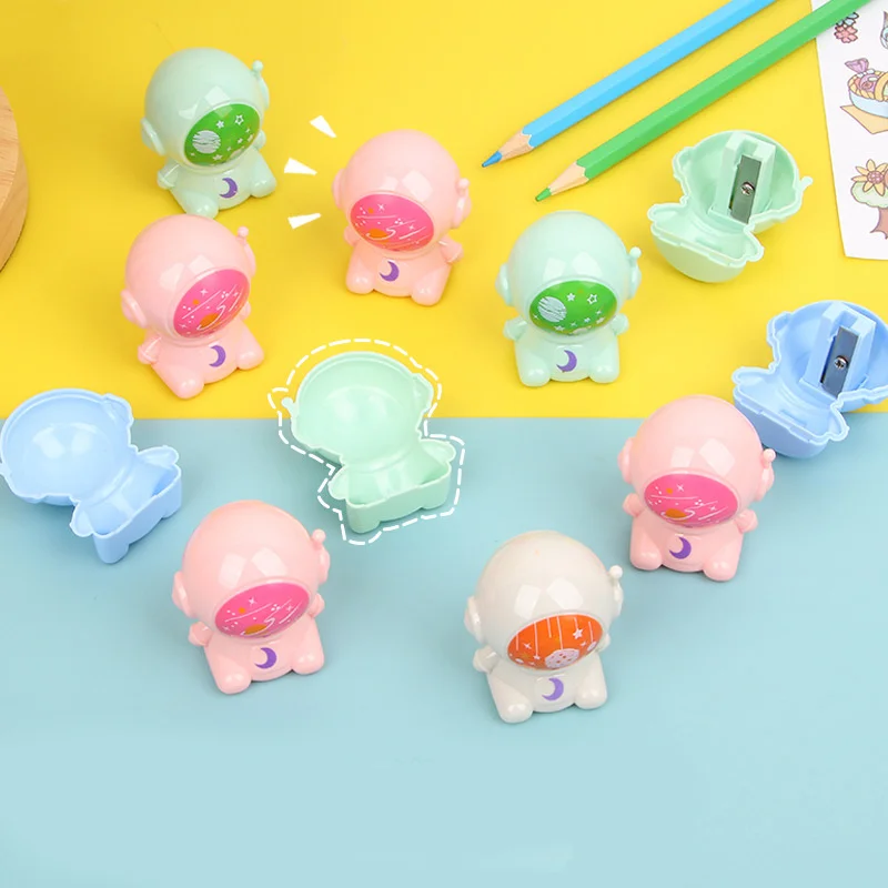 Mini Sacapuntas de dibujos animados para niños, lindo sacapuntas, papelería pequeña creativa