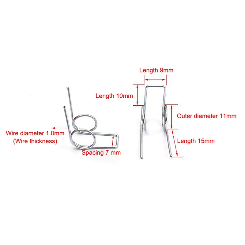 3PCS Double Torsion Spring 1.0MM Wire Diameter 11mm Outside Strong Torsional Spring Double Torsion Spring