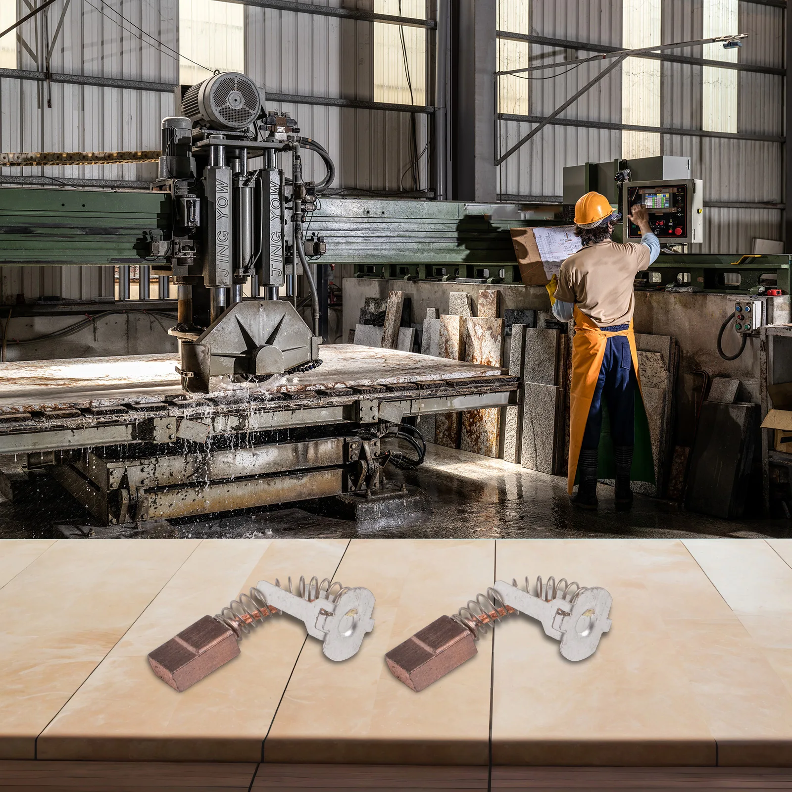 

GSB LI Carbon Brushes Ood Conductivity Quality Pcs Wear Coppery Not Easy To Deformation 4.6x8x11.6mm Practical