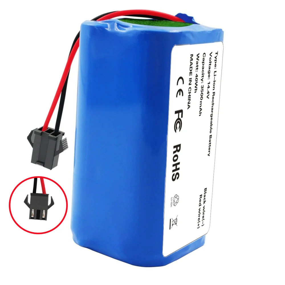 3500mAh Lithium Battery for Conga 990/1790/2290 Proscenic 850T Bagotte BG750 MAX Honiture G20 Robotic Vacuum.