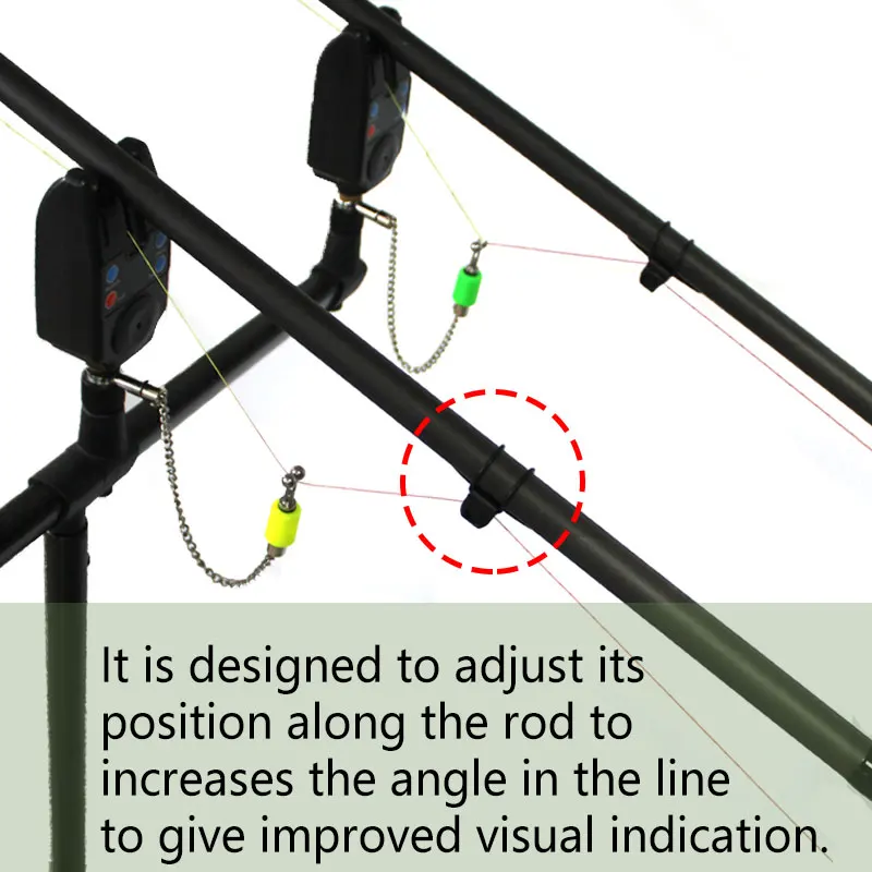 2 pçs bobina indicador de alarme de pesca swinger acessórios de pesca da carpa monofilamento linha principal clipe para vara de pesca da carpa final enfrentar