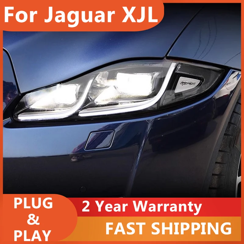 

Car Accessories for Jaguar XJL Headlight 2011-2019 XJ Head Light XF XE DRL Turn Signal High Beam Projector Lens