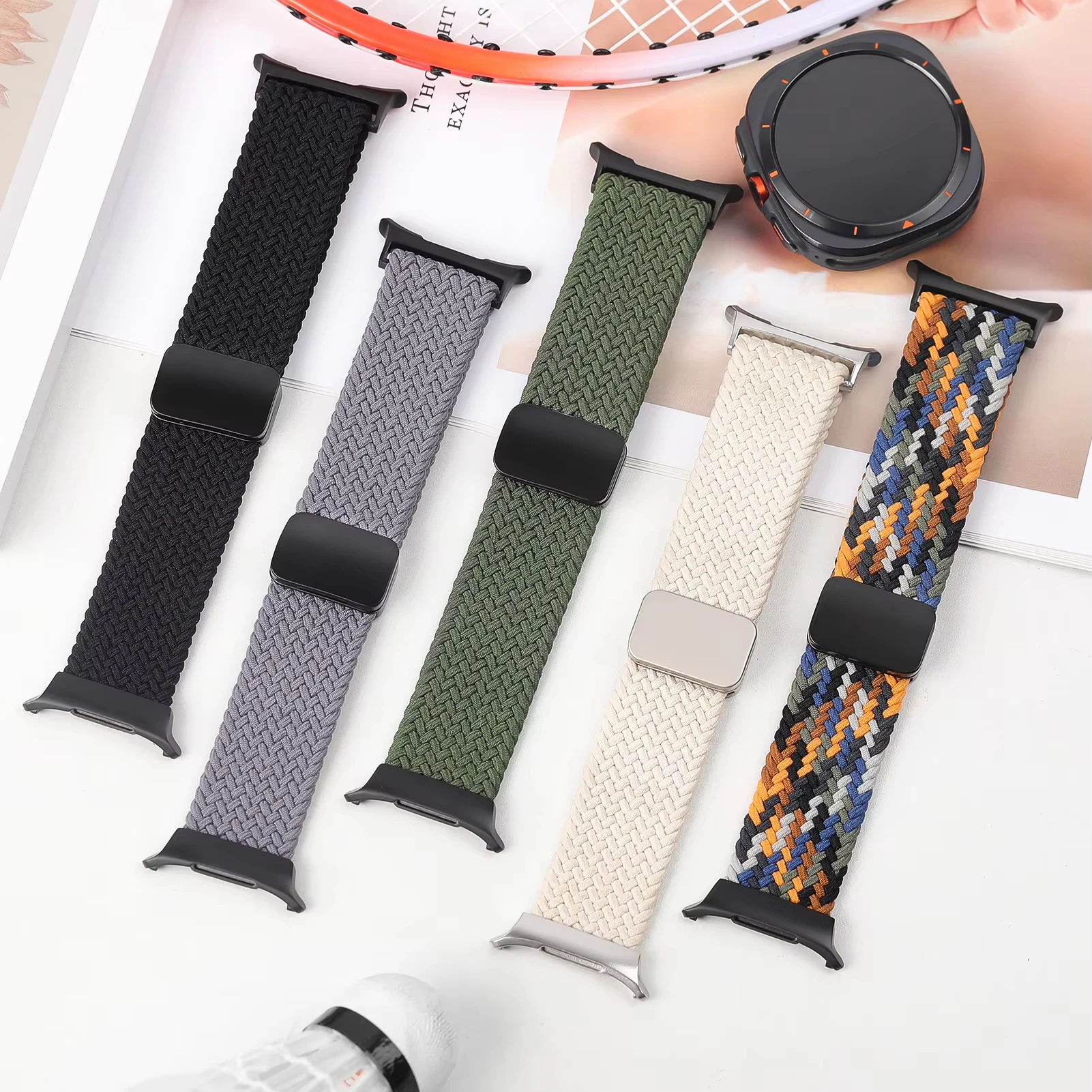 Magnetisches geflochtenes Armband für Samsung Galaxy Watch Ultra Strap 47mm Nylon Pulseira Gürtel Armband Correa Galaxy Watch 2026 Ultra 2 – Detail 5