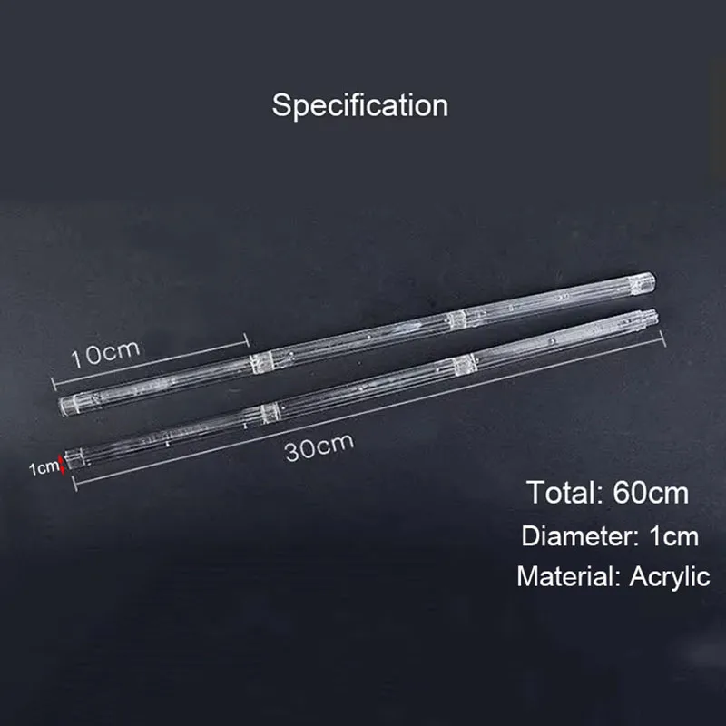 Spliceable 60cm Aquarium Air Stone Bubble Bar Wall Curtain Tube Hose Fish Tank Pump Hydroponic Oxygen Diffuser Tube Plastic