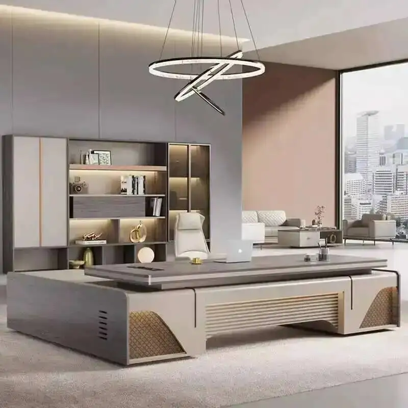 Modern High End Conference Office Desk Secretary Work Modern Quality Computer Desks Drawers European Floor Escritorio Furniture