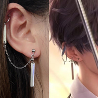 In Stock Love And Deepspace Rafayel Game Cosplay Props RAFAYEL Cos Ear Stud Integrated Earrings Halloween Party Accessories