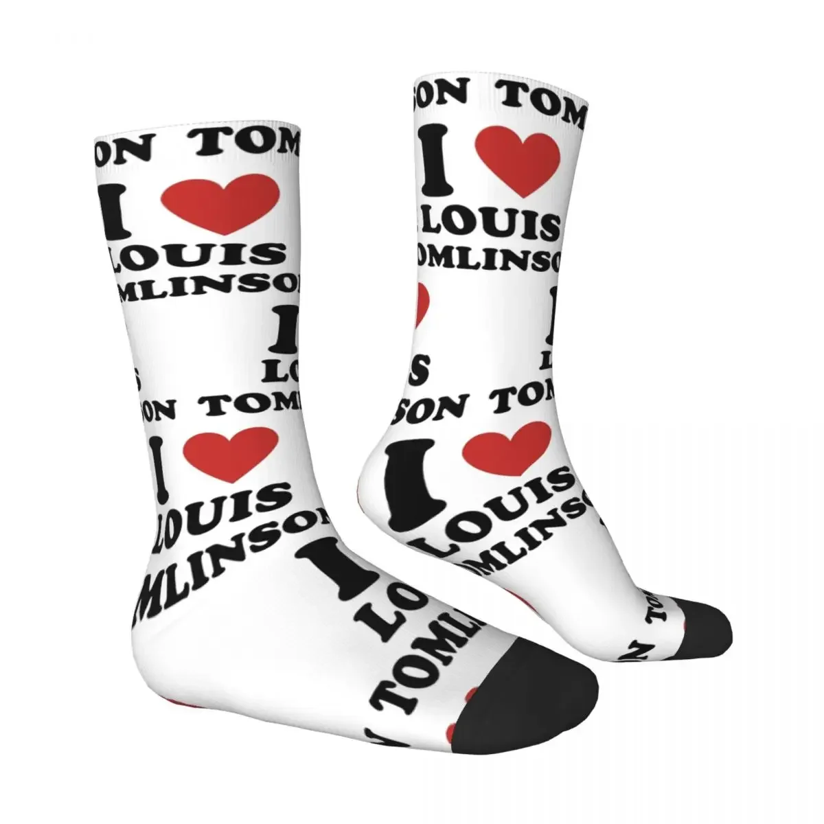 Men Socks I Love Louised Tomlinsons Stockings Autumn Elegant Breathable Socks Graphic Outdoor Sports Non Slip Socks