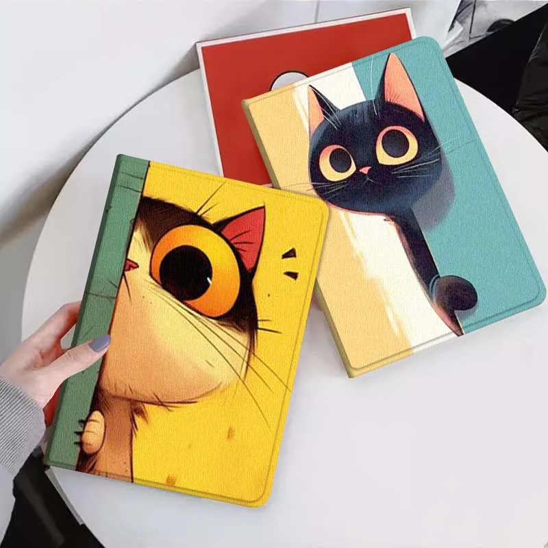 

Art Cartoon Cat Popular For Xiaomi Mi Pad Mini 4 5 6 7 SE Pro Plus Redmi Pad 2 SE 2025 8.8 11 Foldable Tablet Case Gift
