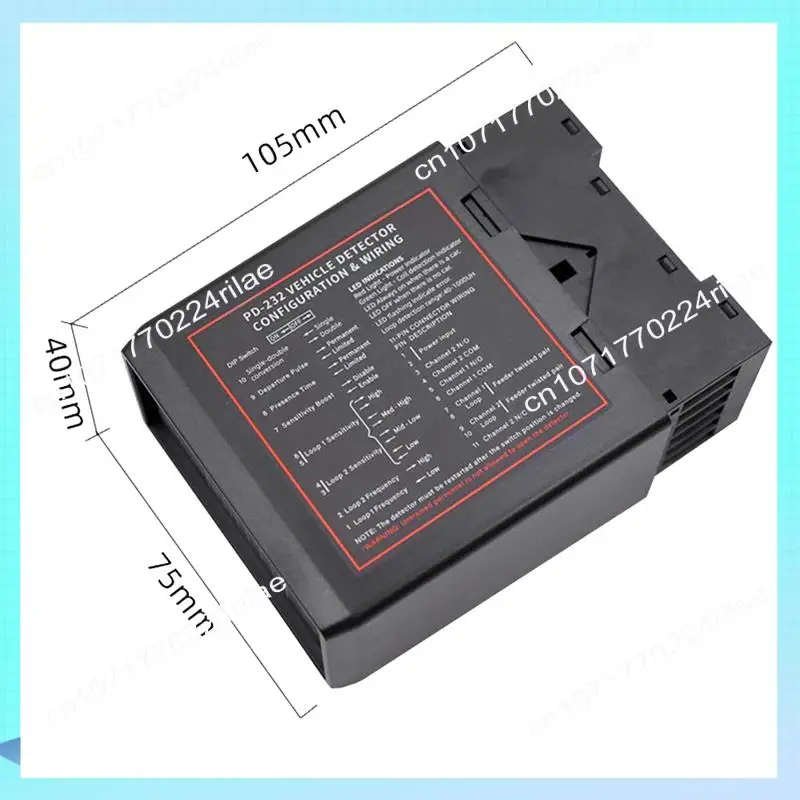 A17Z Rilevatore di loop per auto con uscita veicolo a doppio canale per parcheggio intelligente Rilevatore di loop PD232 per sistema di controllo accessi Sistema di parcheggio Bl