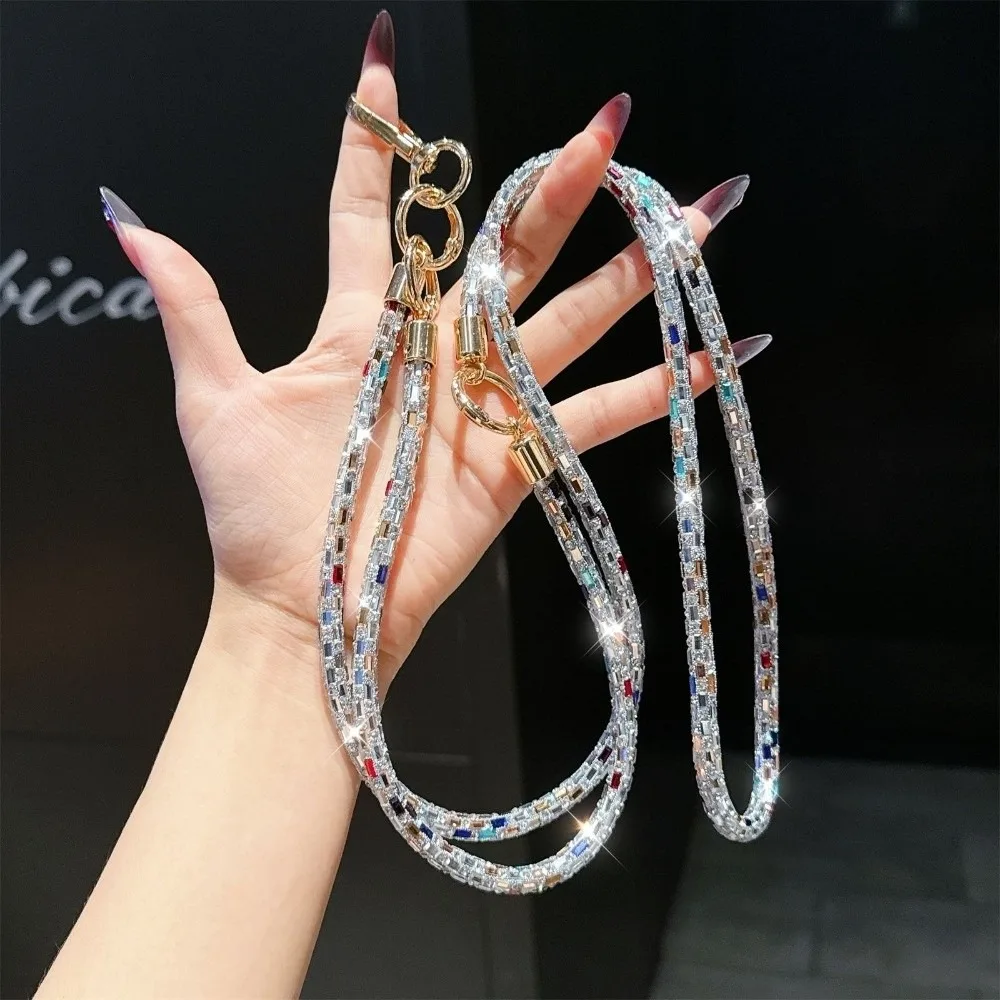

Universal Rhinestone Mobile Phone Lanyard 3-in-1 Crossbody Hanging Cord Strap Bling Bling Flash Shoulder Strap Phone Accessories