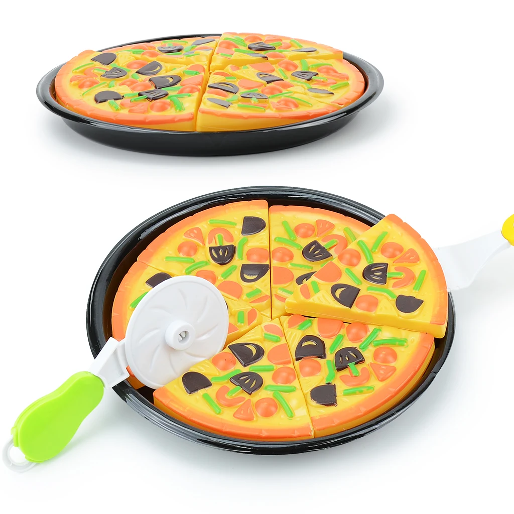 Simulation Kids Pizza Cutting Toy Food Plastic Pizza Cooking Gift Boy Girl Kitchen Toy House Pretend Toy Play Kitchen Game Toy