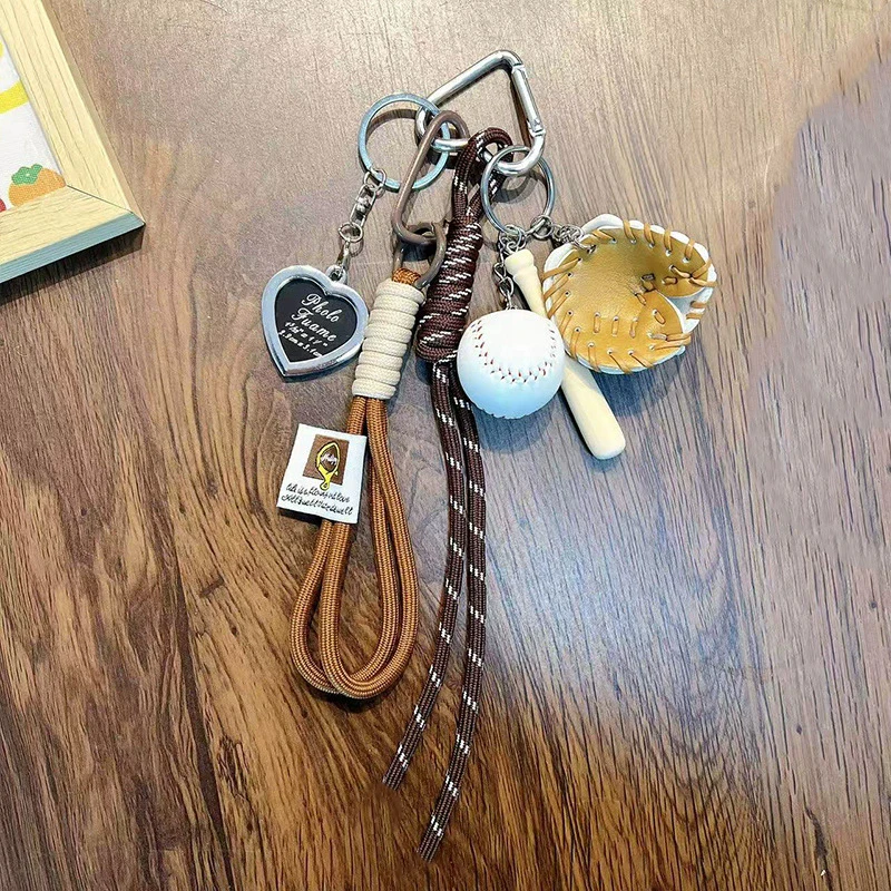 Niedlicher Baseball-Dekor-Schlüsselanhänger zum Selbermachen, modischer Taschenanhänger, Sport, Reisen, Schlüsselanhänger, Baseball-Dekor, Schlüsselanhänger, modisches Accessoire als Geschenk – Detail 14