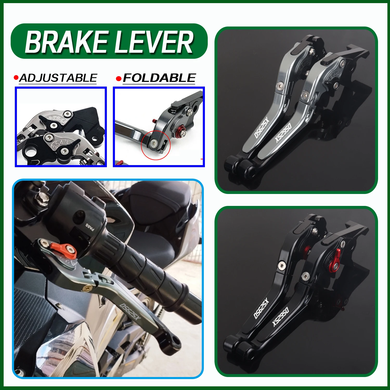 

For Voge DS625X DSX625 625DSX 625 DSX 2024 2025 Motocycle Adjustable Folding Brake Clutch Lever Folding Handle Levers