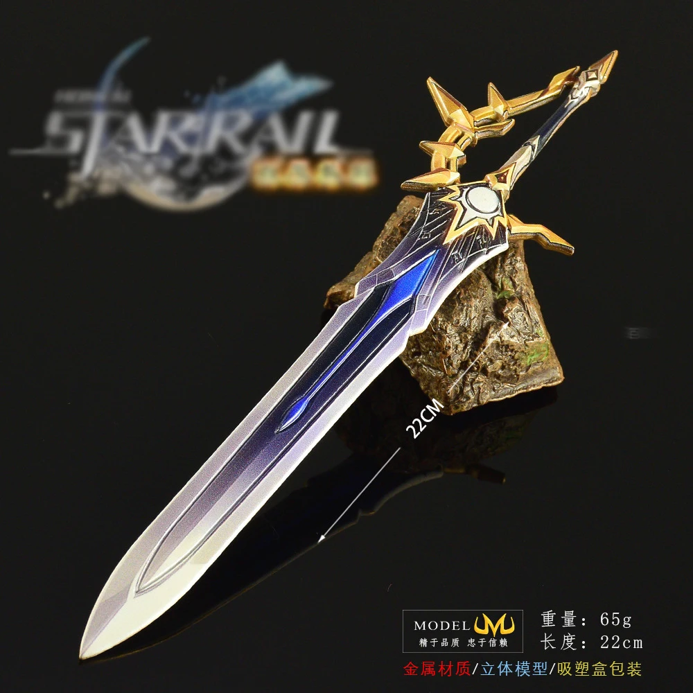 Estrela cúpula jogo armas periféricas modelo espada branca 22cm phainon jogo espada de metal brinquedo anime cosplay adereços coleção decoração casa