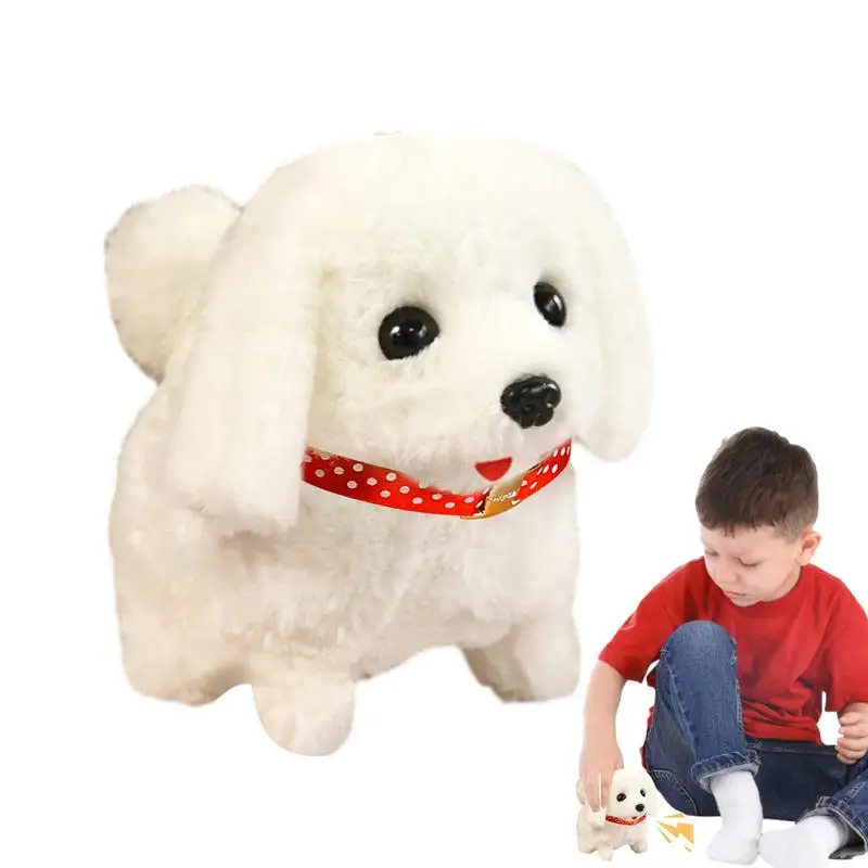 Barking Dog Toys for Kids Walking Dog Cat Electronic Pet Barking Dog Companion Animal Electric Pets coda a batteria