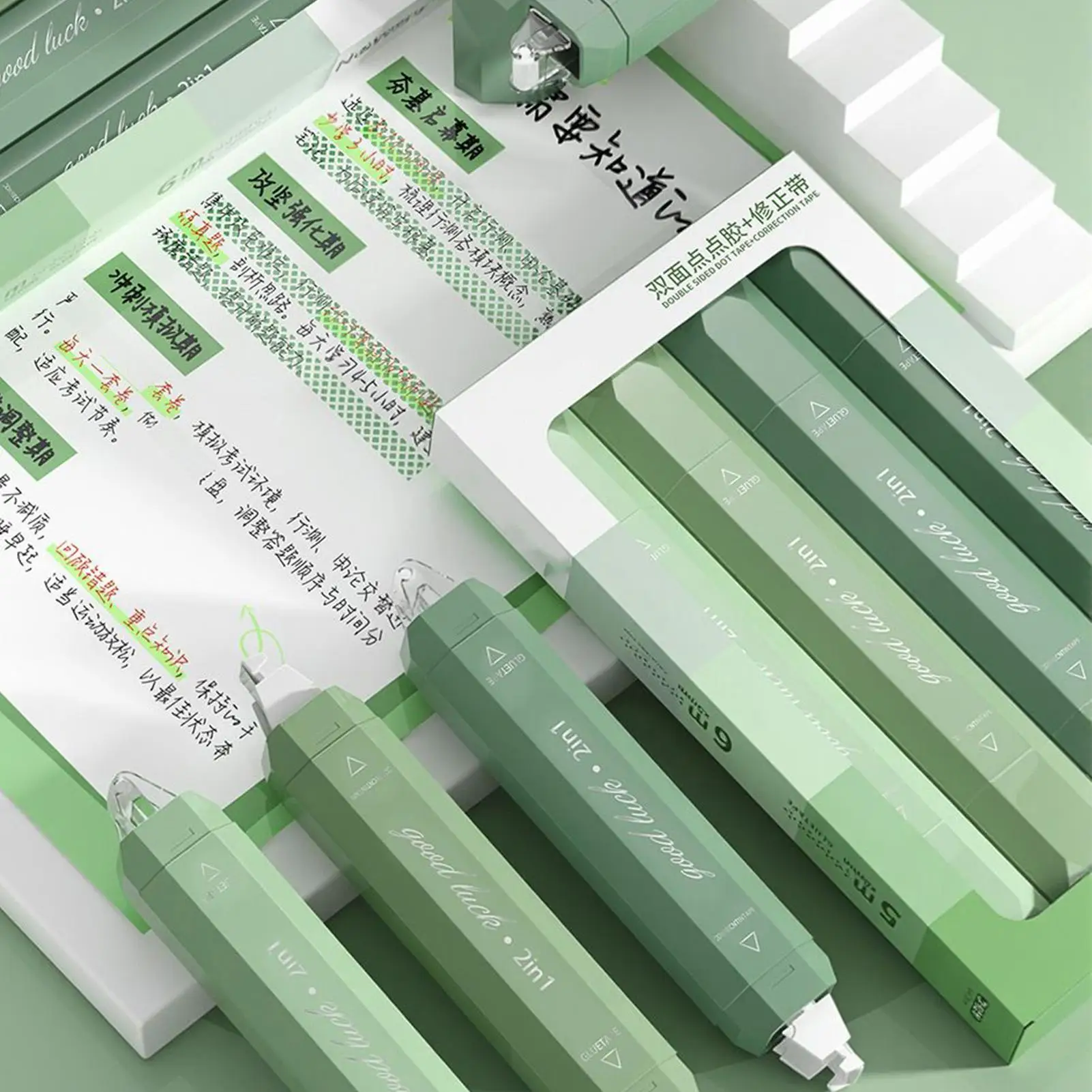 الأبيض خارج الشريط على الوجهين سهلة ل قضيب لوازم مكتبية شريط لاصق القلم للرجال النساء بنين بنات الشباب المراهقين الابن