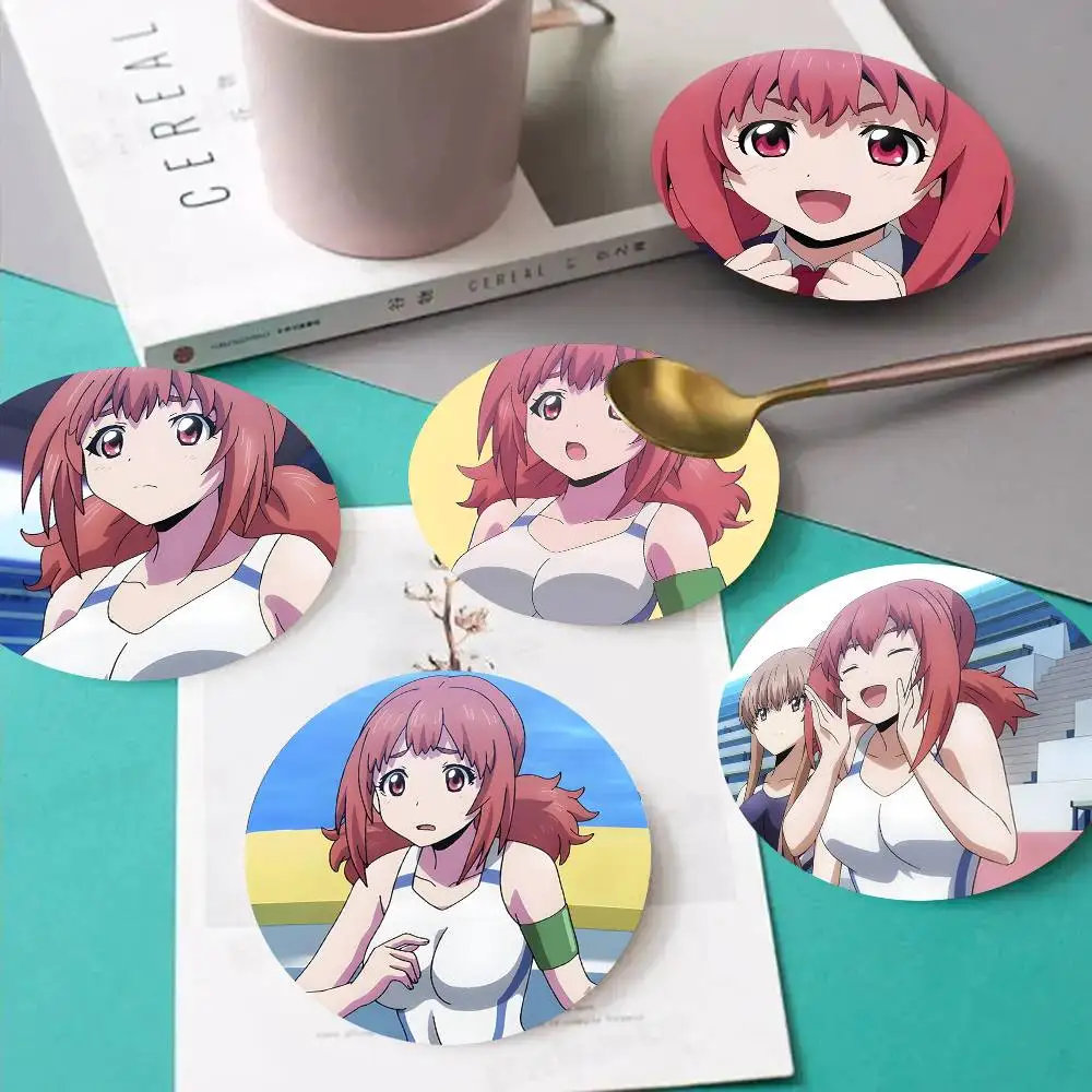1pc Non Toyoguchi Anime Characters Wooden Coaster Colour Printing Cup Mat Home Desk Decoration Gifts