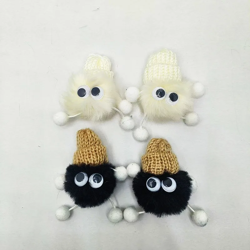 2024 Hot Sell Cute Crocs DIY Accessories Small Briquettes Key Chain Pendant Hairball Plush Shoes And Socks Accessories Elf Doll