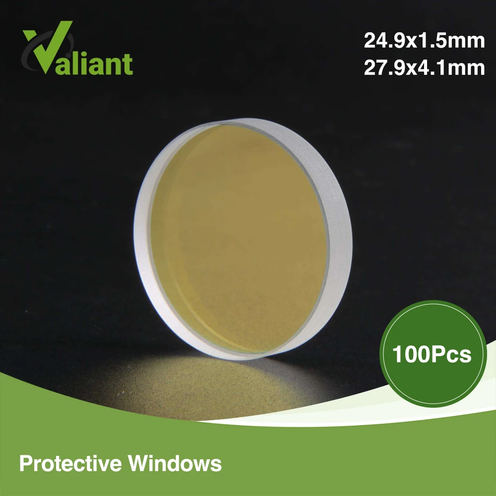 100pcs Protective Windows 27.9*4.1mm Factory Supply Laser Equipment Parts optical Lens 24.9x1.5mm Laser Parts for raytools bodor
