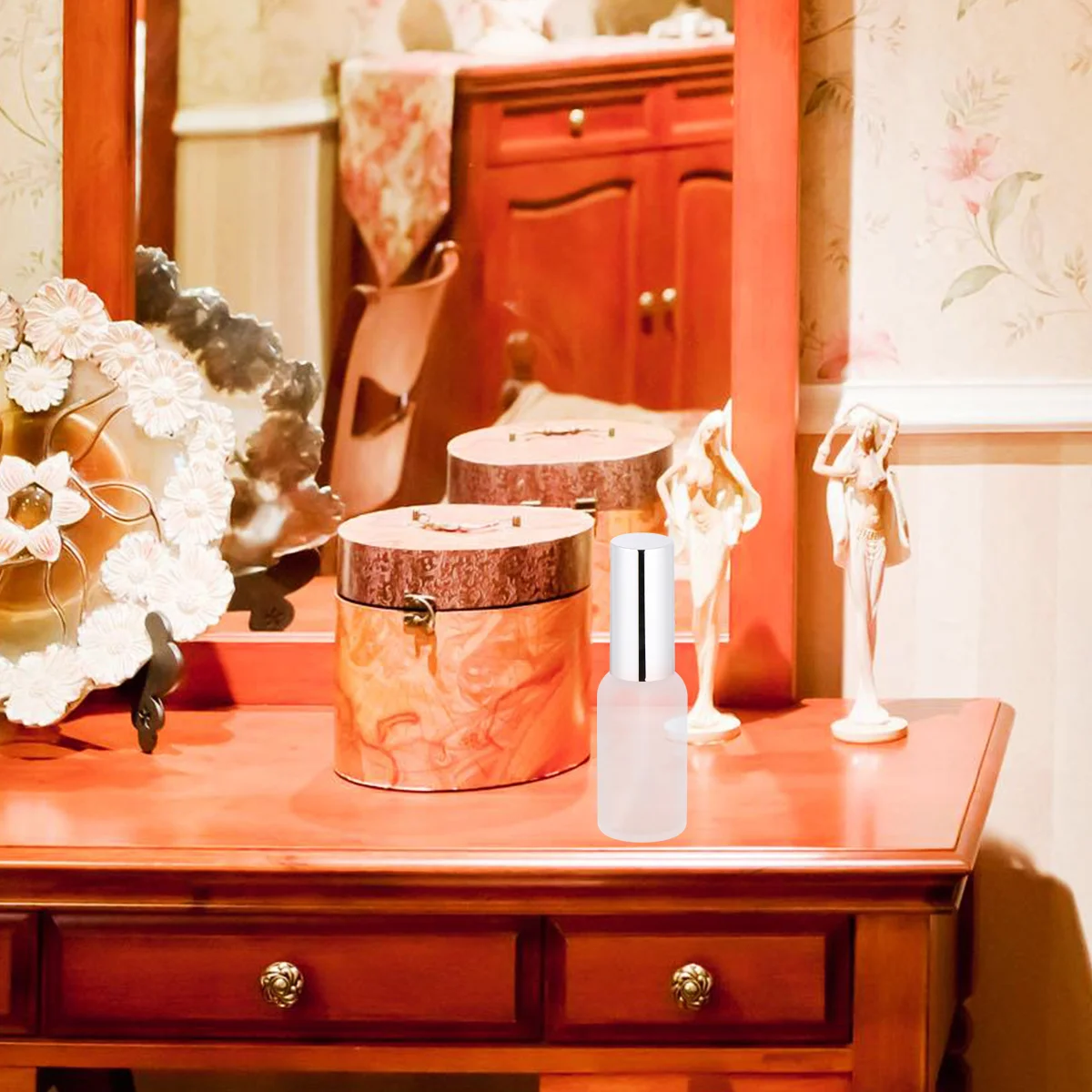 

9Pcs Durable Frosted Essential Oil Bottles Glass Refillable Dispensing Containers for Liquid Storage Makeup Office Home