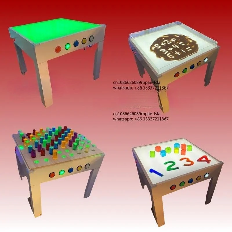 Sensory Autism Therapy Integration Training Equipment Led Play Lights Sensory Box Games Sensory Cleanable Graffiti Sandbox