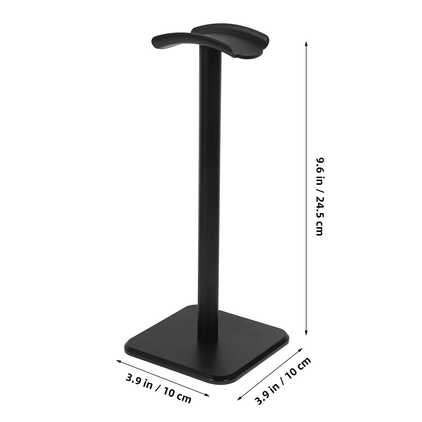 1Pcs Aluminum Earphone Stand Premium Metal Holder Earbuds Wire Organizer Desktop Pedestal Head-Mounted Holder Black