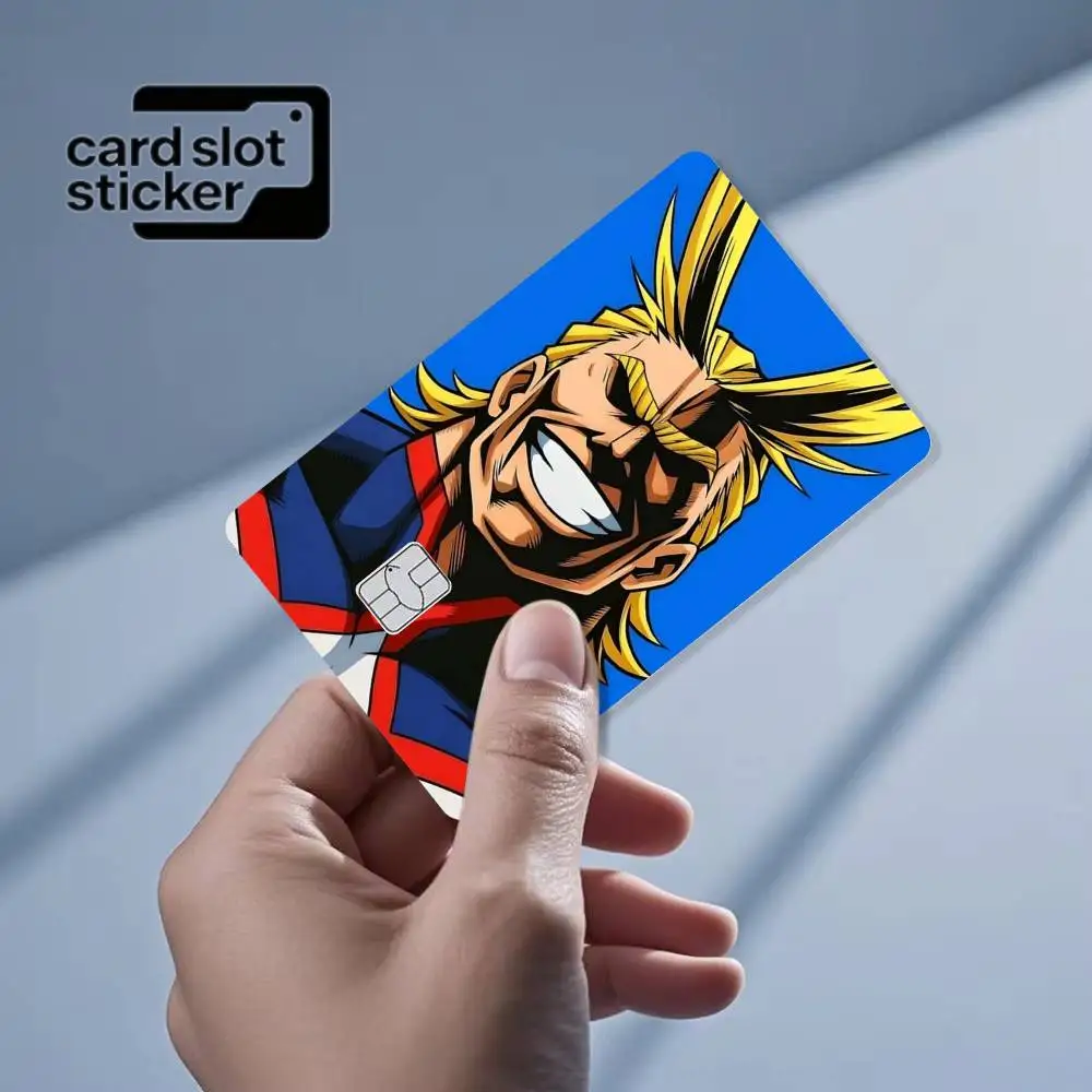 All Might is a hero  Credit Card HD Stickers Game Card Decal Small Chip Waterproof Sticker Gift