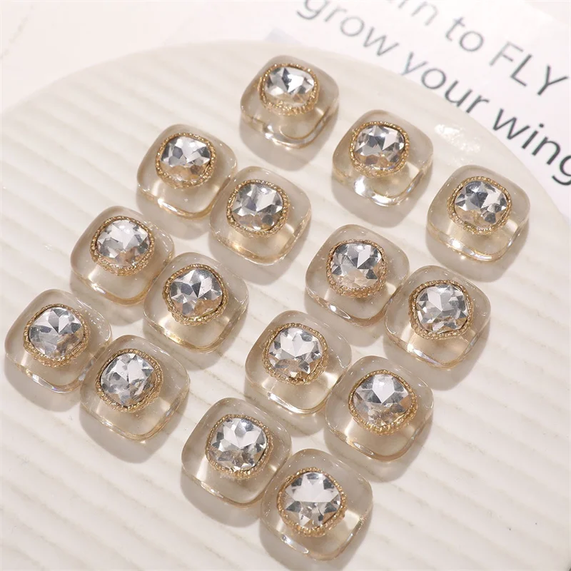 نمط الصيف 40 قطعة/الوحدة 20 مللي متر الهندسة شكل مربع الراتنج كابوشون الخرز لتقوم بها بنفسك مجوهرات الملابس الشعر التبعي