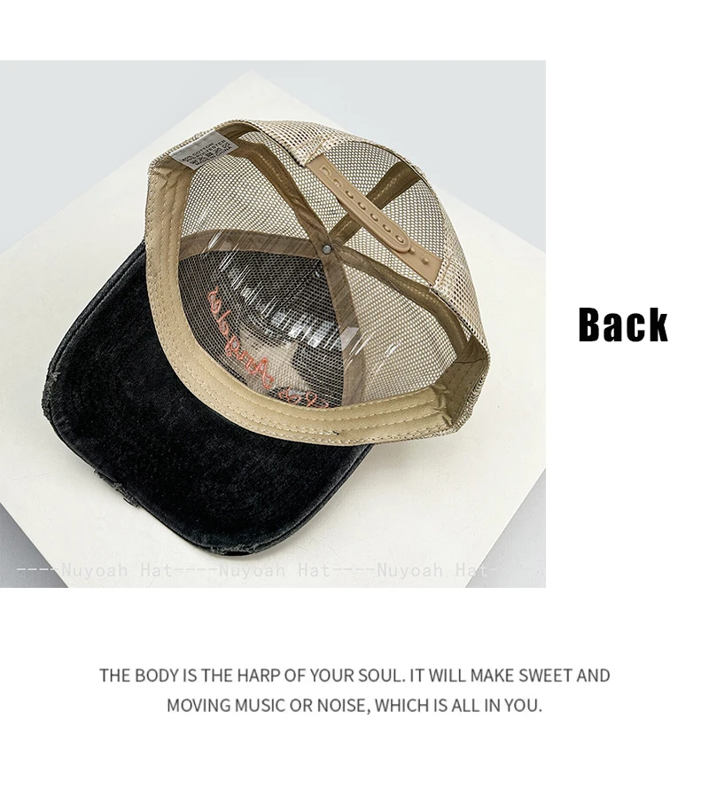 Neue Baseballkappen für Damen und Herren mit Stern-Stickerei und Buchstaben, Sonnenschutz, vielseitige Outdoor-Trucker-Caps, modische Mesh-Kappen, personalisierbar – Detail 9