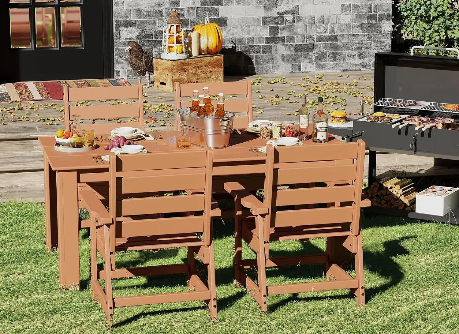 Spacious Seat | Heavy Duty Patio Furniture | All Weather,Low Maintenance for Deck Garden & Backyard,Customized