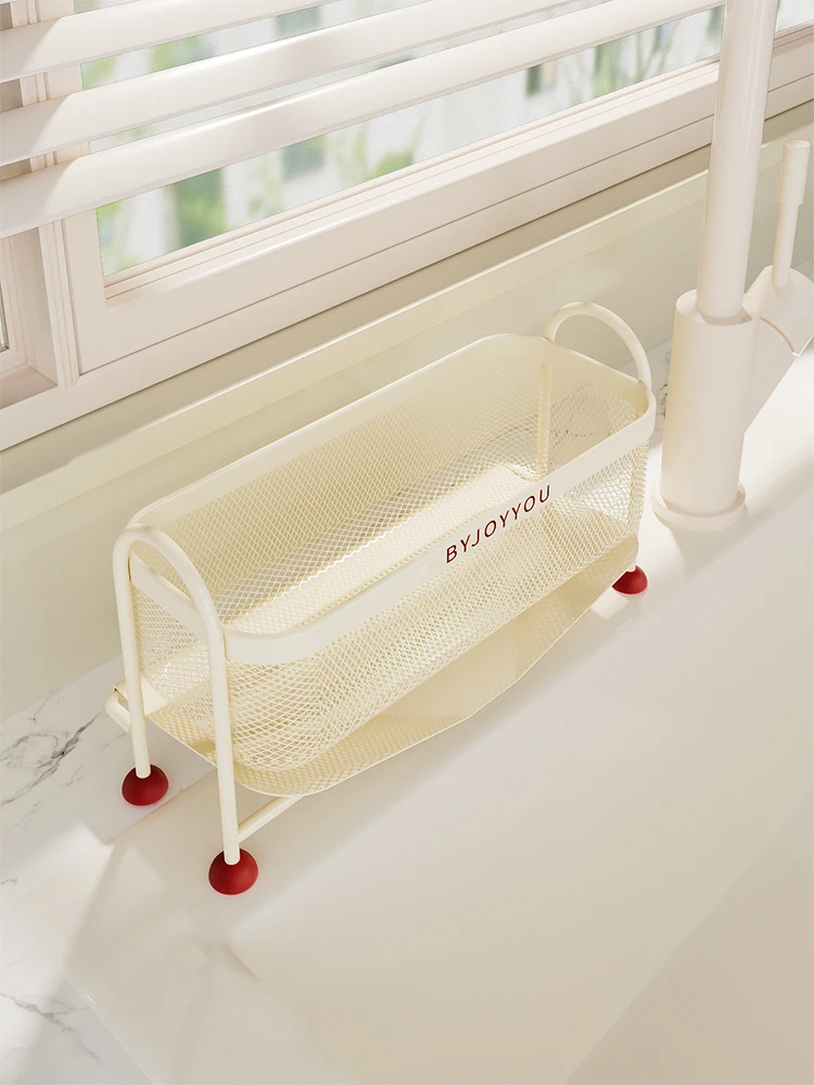 

Многофункциональная кухонная подставка для хранения, прямоугольный металлический держатель для губок и тряпок, узкая полка для раковины