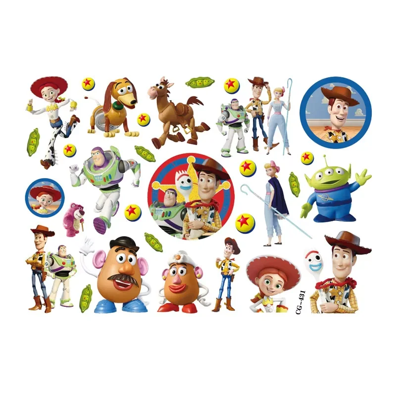 2026 BRANDNEU Toy5 Story temporäre Tattoo-Aufkleber, niedliches Cartoon-Design für Kinderpartys, Cosplay, ideales Geburtstagsgeschenk für Kinder – Detail 5